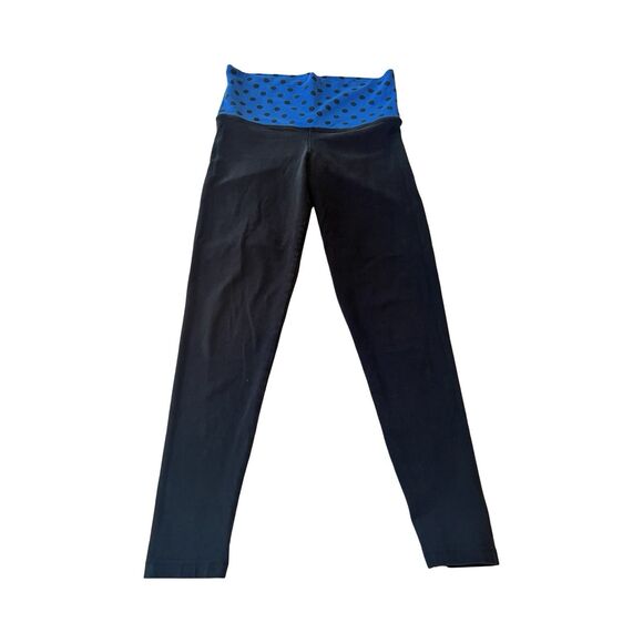 Victorias Secret Pink Yoga Pants Womens Small Foldover Polka Dot Y2K Leggings - Picture 1 of 4